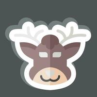 Sticker Deer. related to Animal symbol. simple design editable. simple illustration vector