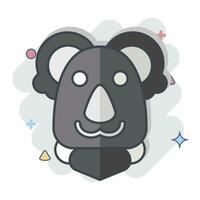 Icon Koala. related to Animal symbol. comic style. simple design editable. simple illustration vector