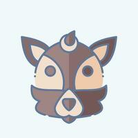 icono zorro. relacionado a animal símbolo. garabatear estilo. sencillo diseño editable. sencillo ilustración vector