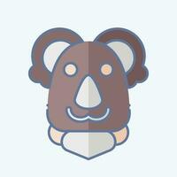 Icon Koala. related to Animal symbol. doodle style. simple design editable. simple illustration vector