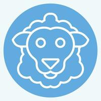 Icon Sheep. related to Animal symbol. blue eyes style. simple design editable. simple illustration vector