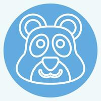 Icon Panda. related to Animal symbol. blue eyes style. simple design editable. simple illustration vector
