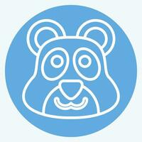 Icon Panda. related to Animal symbol. blue eyes style. simple design editable. simple illustration vector