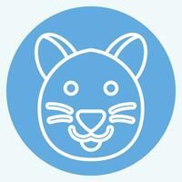 Icon Cat. related to Animal symbol. blue eyes style. simple design editable. simple illustration vector