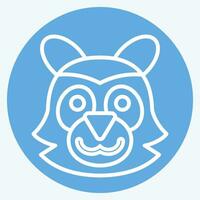 Icon Raccoon. related to Animal symbol. blue eyes style. simple design editable. simple illustration vector