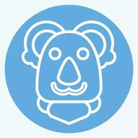 Icon Koala. related to Animal symbol. blue eyes style. simple design editable. simple illustration vector