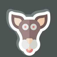 Sticker Kangaroo. related to Animal symbol. simple design editable. simple illustration vector