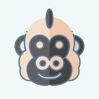 Icon Gorilla. related to Animal symbol. doodle style. simple design editable. simple illustration vector