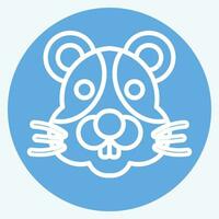 Icon Hamster. related to Animal symbol. blue eyes style. simple design editable. simple illustration vector