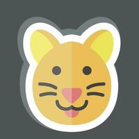 Sticker Cat. related to Animal symbol. simple design editable. simple illustration vector