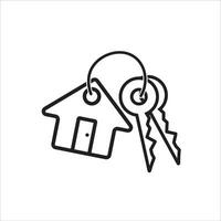casa llaves icono vector ilustración símbolo