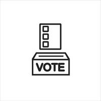 votación caja, votar icono vector ilustración símbolo