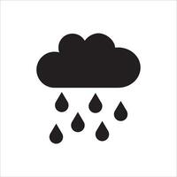 lluvioso nube icono vector ilustración símbolo