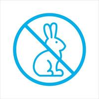 do not test on animals icon vector