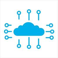 cloud with information icon vector illustration symbol