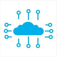 cloud with information icon vector illustration symbol