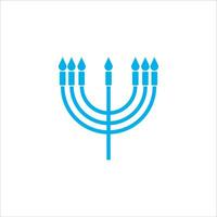 Menorah icono vector ilustración símbolo