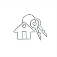 casa llaves icono vector ilustración símbolo