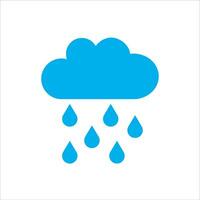 lluvioso nube icono vector ilustración símbolo