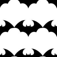 Halloween flying bat.  Vampire vector bat. Dark silhouette of bats flying in a flat style. Seamless pattern. Halloween background.