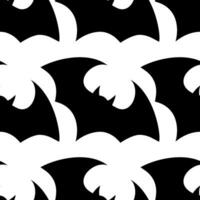 Halloween flying bat.  Vampire vector bat. Dark silhouette of bats flying in a flat style. Seamless pattern. Halloween background.