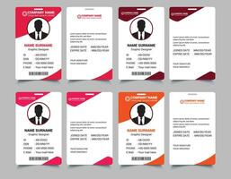 ID card design bundle, Simple business Id card design template, school and Employee ID Card Design Template, Unique, corporate, Abstract professional id card design templates for Employee and others, vector