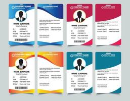 ID card design bundle, Simple business Id card design template, school and Employee ID Card Design Template, Unique, corporate, Abstract professional id card design templates for Employee and others, vector