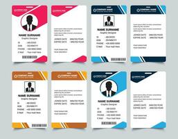 ID card design bundle, Simple business Id card design template, school and Employee ID Card Design Template, Unique, corporate, Abstract professional id card design templates for Employee and others, vector