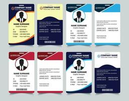 ID card design bundle, Simple business Id card design template, school and Employee ID Card Design Template, Unique, corporate, Abstract professional id card design templates for Employee and others, vector