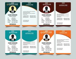 ID card design bundle, Simple business Id card design template, school and Employee ID Card Design Template, Unique, corporate, Abstract professional id card design templates for Employee and others, vector