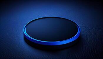 Product display background in dark blue, photo
