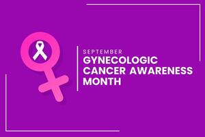 Vector illustration design concept of gynecologic cancer awareness month observed on every september.