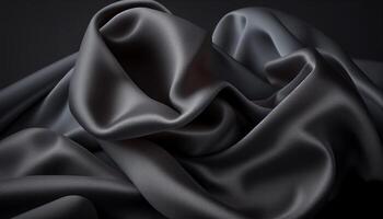 A closeup of elegant silk smooth fabric texture background, Generative AI photo