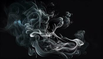 Dark smoke abstract space wallpaper background, Generative AI photo