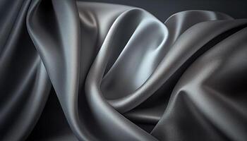 A closeup of elegant silk smooth fabric texture background, Generative AI photo