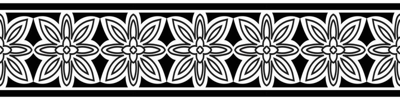 western pattern border Decorative symmetrical tile pattern with vintage Byzantine style elements. vector