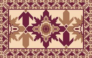 Carpet pattern. Seamless geometry. Western handmade saddle blanket rug pattern, Aztec, vector