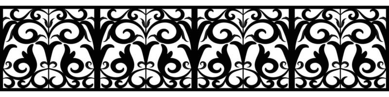 western pattern border Decorative symmetrical tile pattern with vintage Byzantine style elements. vector