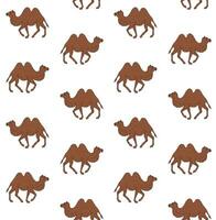 Vector seamless pattern of hand drawn camel