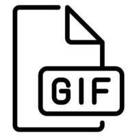icono de línea gif vector