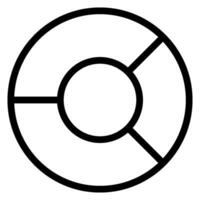 pie chart line icon vector
