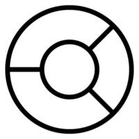 icono de línea de gráfico circular vector