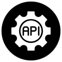 api glyph icon vector