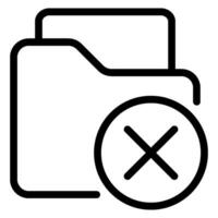 folder line icon vector