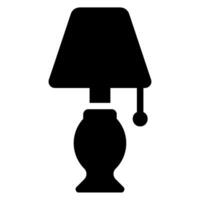 desk lamp glyph icon vector