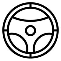 steering wheel line icon vector