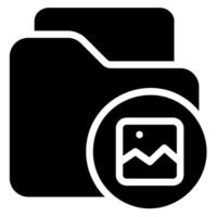 folder glyph icon vector