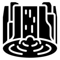 waterfall glyph icon vector