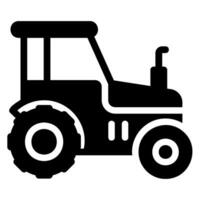 tractor glyph icon vector