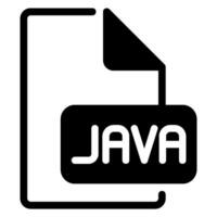 Java glifo icono vector